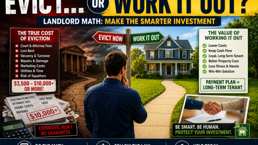 Should you evict or work things our with your tenant?